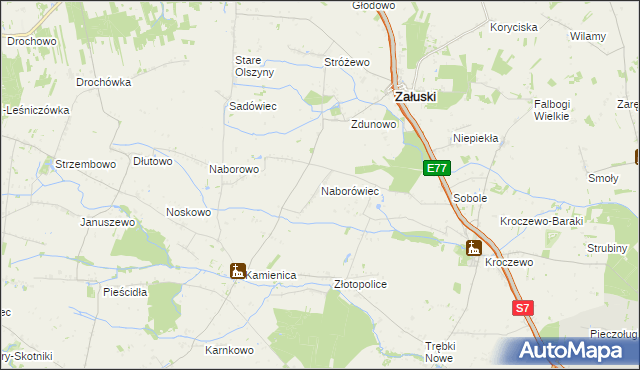 mapa Naborówiec, Naborówiec na mapie Targeo
