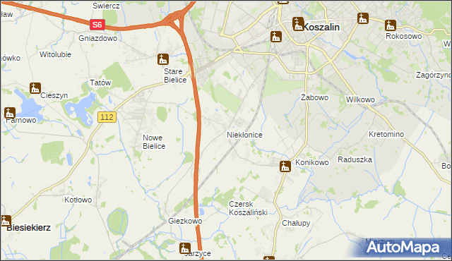 mapa Niekłonice, Niekłonice na mapie Targeo