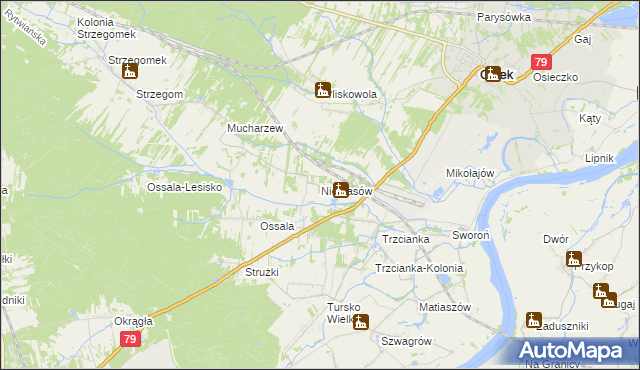 mapa Niekrasów, Niekrasów na mapie Targeo