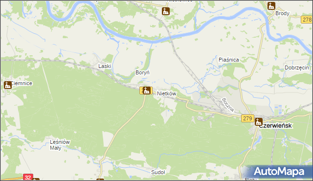 mapa Nietków, Nietków na mapie Targeo