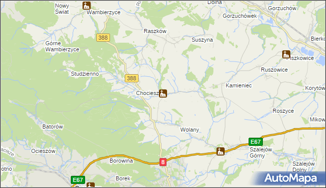 mapa Niwa gmina Szczytna, Niwa gmina Szczytna na mapie Targeo