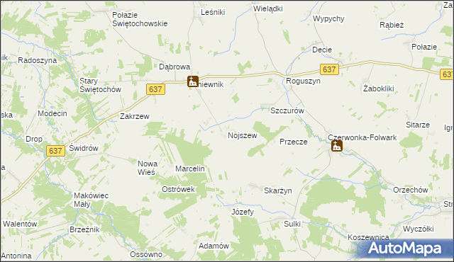 mapa Nojszew, Nojszew na mapie Targeo