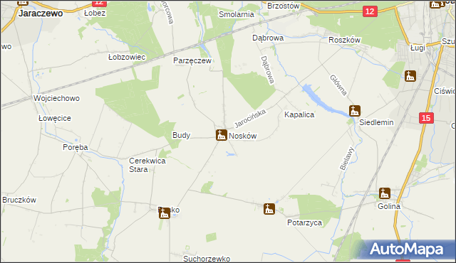 mapa Nosków, Nosków na mapie Targeo
