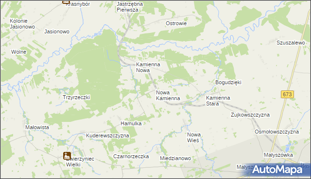 mapa Nowa Kamienna, Nowa Kamienna na mapie Targeo