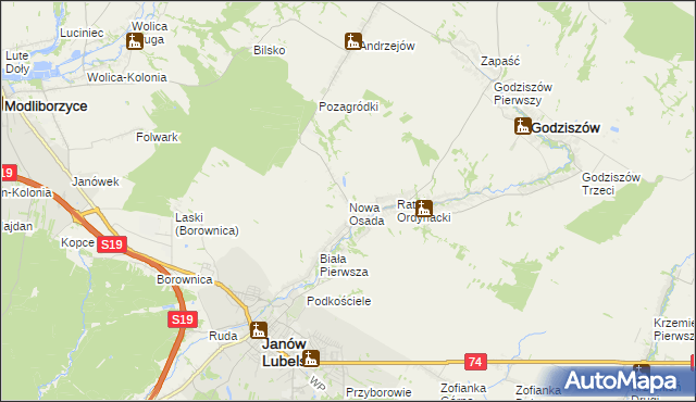mapa Nowa Osada, Nowa Osada na mapie Targeo