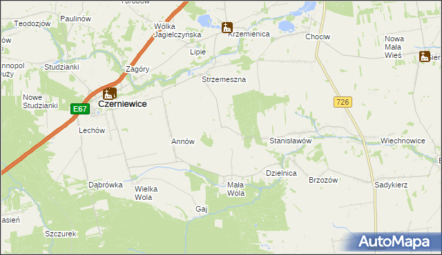 mapa Nowa Strzemeszna, Nowa Strzemeszna na mapie Targeo