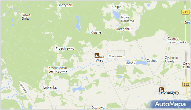 mapa Nowa Wieś gmina Przechlewo, Nowa Wieś gmina Przechlewo na mapie Targeo