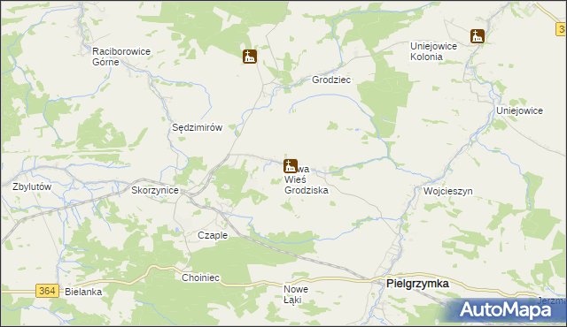 mapa Nowa Wieś Grodziska, Nowa Wieś Grodziska na mapie Targeo