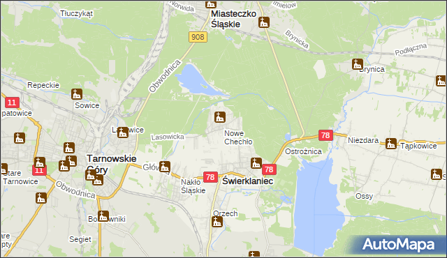mapa Nowe Chechło, Nowe Chechło na mapie Targeo