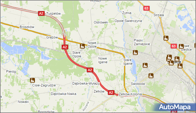 mapa Nowe Iganie, Nowe Iganie na mapie Targeo