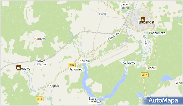 mapa Nowe Kramsko, Nowe Kramsko na mapie Targeo