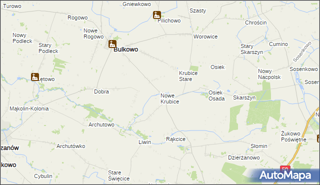 mapa Nowe Krubice, Nowe Krubice na mapie Targeo