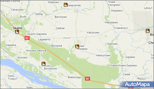 mapa Nowe Miszewo, Nowe Miszewo na mapie Targeo