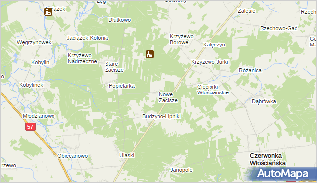 mapa Nowe Zacisze, Nowe Zacisze na mapie Targeo