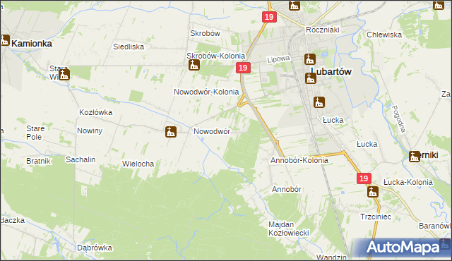mapa Nowodwór-Piaski, Nowodwór-Piaski na mapie Targeo