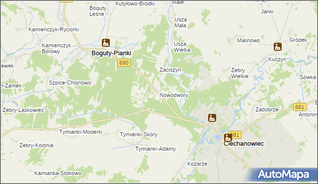 mapa Nowodwory, Nowodwory na mapie Targeo