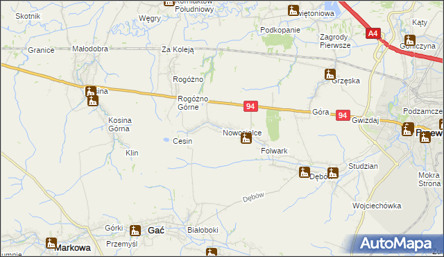 mapa Nowosielce gmina Przeworsk, Nowosielce gmina Przeworsk na mapie Targeo