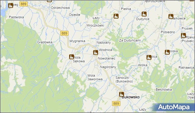 mapa Nowotaniec, Nowotaniec na mapie Targeo