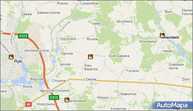 mapa Nowy Bazanów, Nowy Bazanów na mapie Targeo