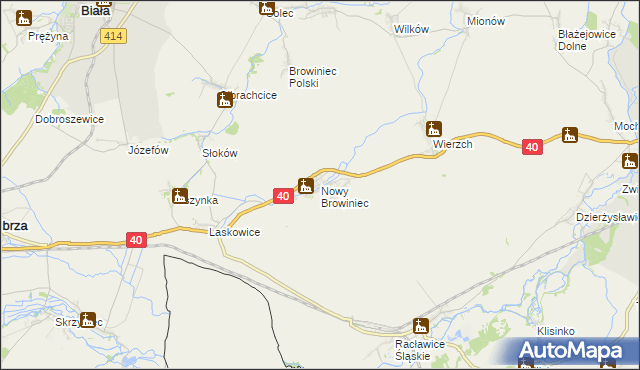 mapa Nowy Browiniec, Nowy Browiniec na mapie Targeo