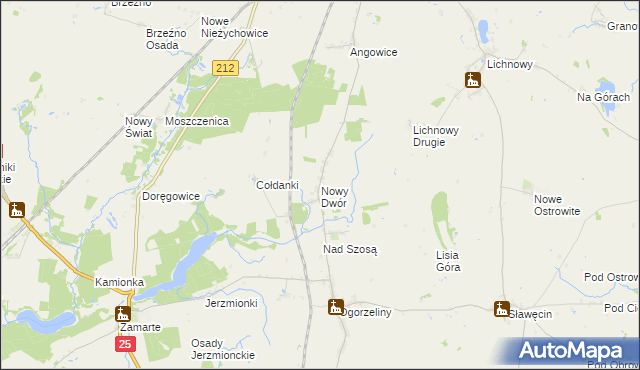 mapa Nowy Dwór gmina Chojnice, Nowy Dwór gmina Chojnice na mapie Targeo