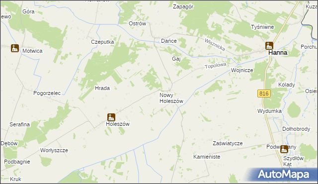 mapa Nowy Holeszów, Nowy Holeszów na mapie Targeo