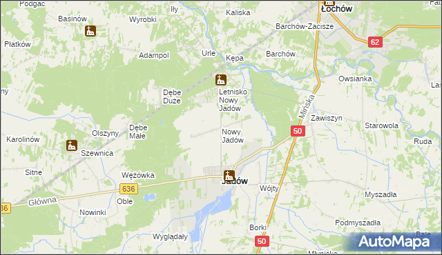 mapa Nowy Jadów, Nowy Jadów na mapie Targeo