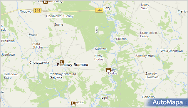 mapa Nowy Podoś, Nowy Podoś na mapie Targeo