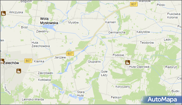 mapa Nowy Świat gmina Wola Mysłowska, Nowy Świat gmina Wola Mysłowska na mapie Targeo