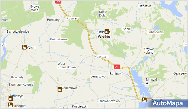 mapa Nożyczyn, Nożyczyn na mapie Targeo