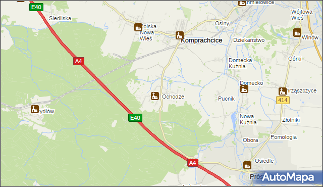 mapa Ochodze, Ochodze na mapie Targeo