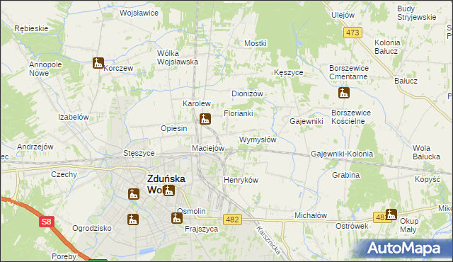 mapa Ochraniew, Ochraniew na mapie Targeo