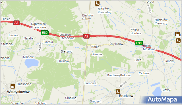 mapa Olimpia, Olimpia na mapie Targeo