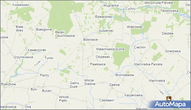 mapa Olszewek gmina Mszczonów, Olszewek gmina Mszczonów na mapie Targeo