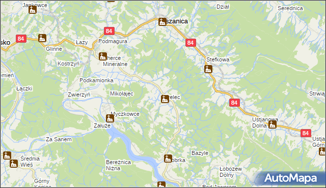 mapa Orelec, Orelec na mapie Targeo