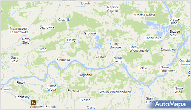 mapa Orłowo gmina Rzewnie, Orłowo gmina Rzewnie na mapie Targeo