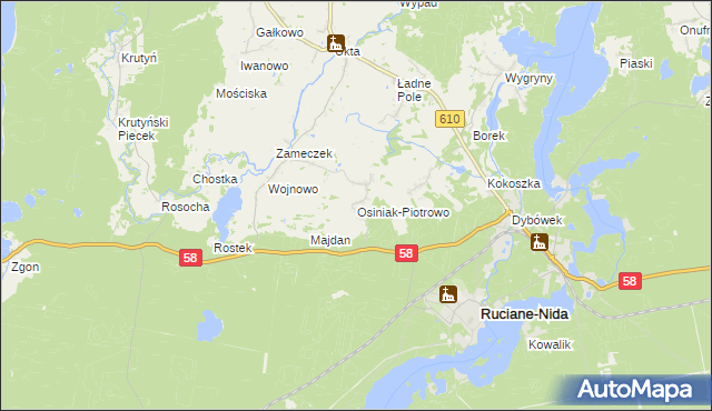 mapa Osiniak-Piotrowo, Osiniak-Piotrowo na mapie Targeo