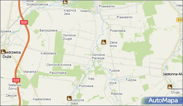 mapa Osmolice Pierwsze, Osmolice Pierwsze na mapie Targeo