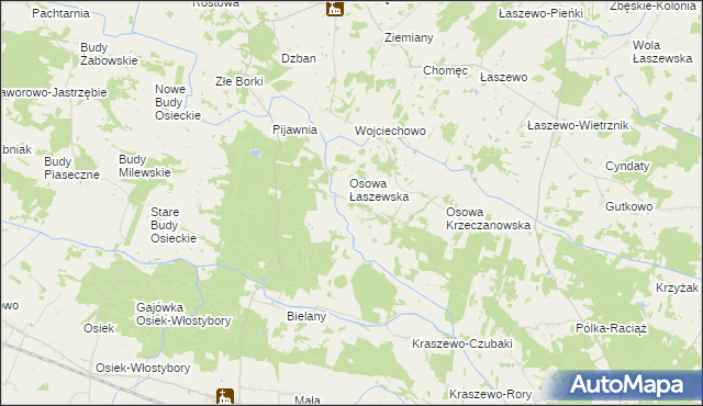 mapa Osowa Drobińska, Osowa Drobińska na mapie Targeo