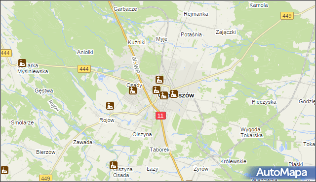 mapa Ostrzeszów, Ostrzeszów na mapie Targeo