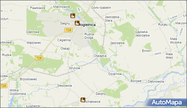 mapa Otalążka, Otalążka na mapie Targeo