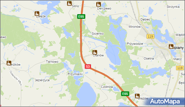 mapa Otanów, Otanów na mapie Targeo
