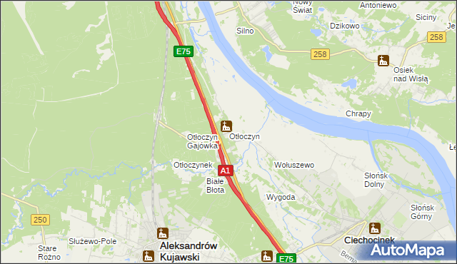 mapa Otłoczyn, Otłoczyn na mapie Targeo