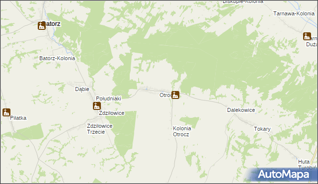 mapa Otrocz, Otrocz na mapie Targeo