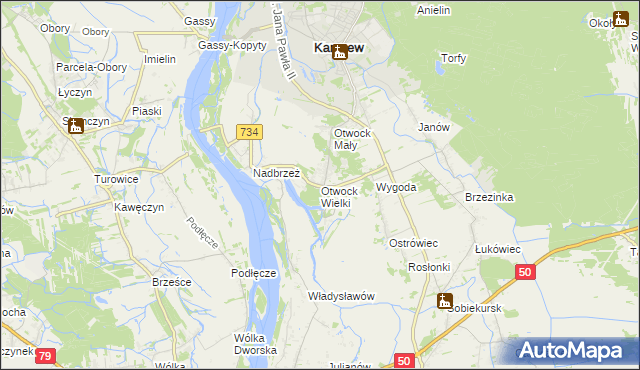 mapa Otwock Wielki, Otwock Wielki na mapie Targeo