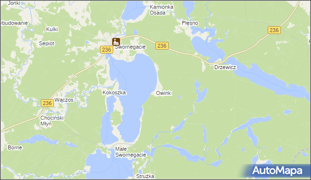 mapa Owink, Owink na mapie Targeo