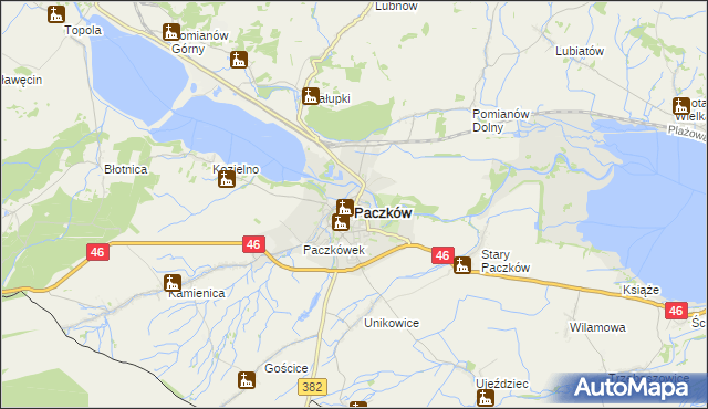 mapa Paczków powiat nyski, Paczków powiat nyski na mapie Targeo