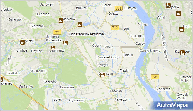 mapa Parcela-Obory, Parcela-Obory na mapie Targeo