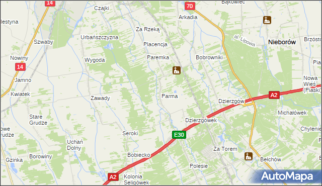 mapa Parma, Parma na mapie Targeo