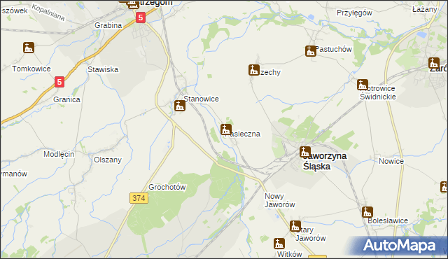 mapa Pasieczna, Pasieczna na mapie Targeo